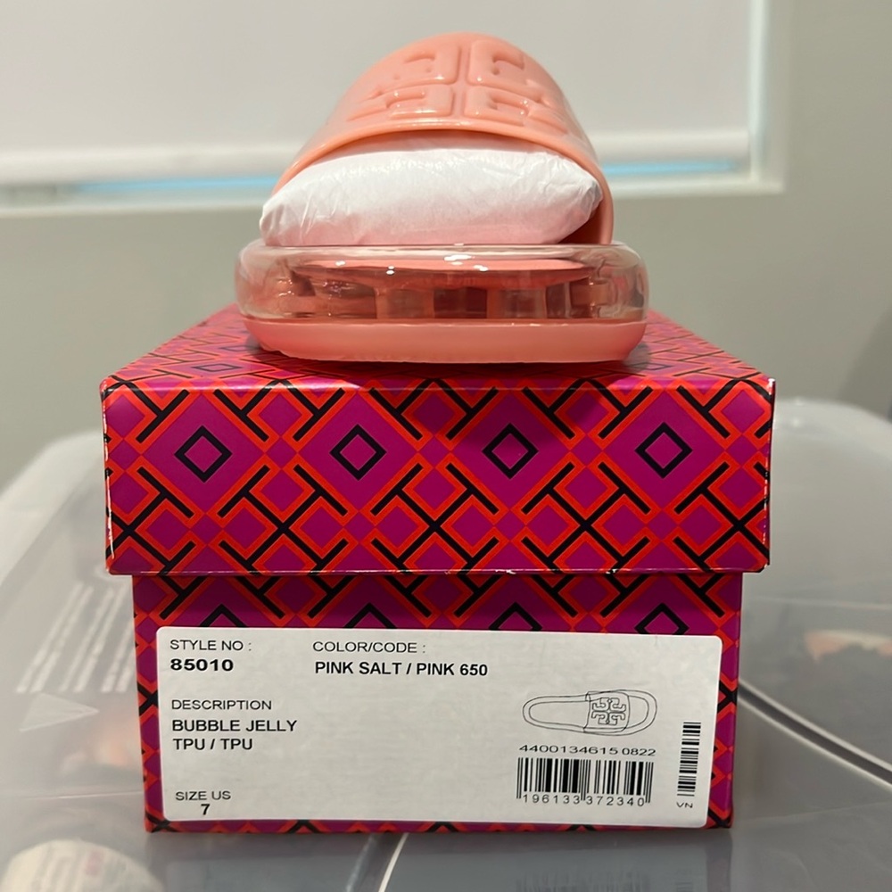Tory Burch Bubble Jelly Slides- Pink Salt size 7